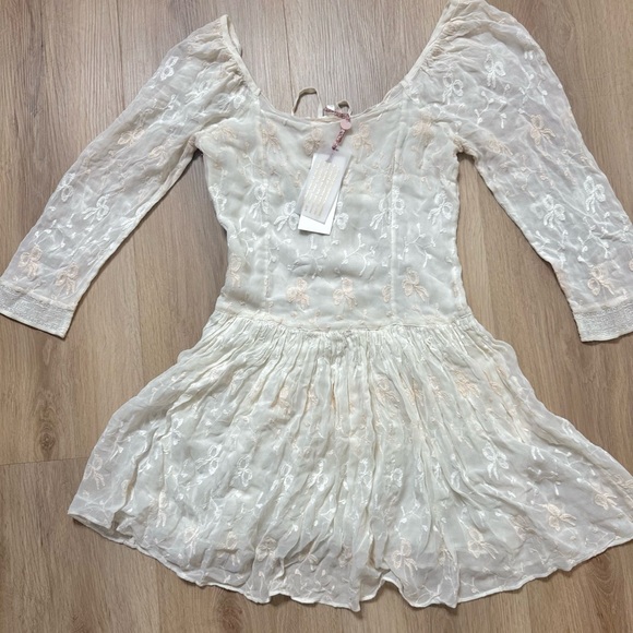 LoveShackFancy Deeba Dress in Cream - Picture 7 of 7